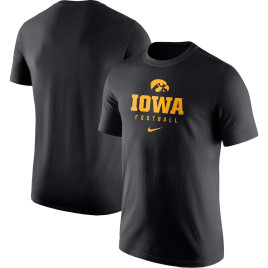 Men's -  Iowa Hawkeyes Nike Team Issue Performance Black College Football T-Shirt