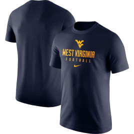 Men's - West Virginia Mountaineers Nike Team Issue Performance Navy College Football T-Shirt Men's - West Virginia Mountaineers Nike Team Issue Performance Navy College Football T-Shirt