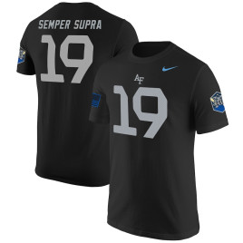 Men's - #1 Air Force Falcons Nike Space Force Rivalry Replica Jersey Black College Football T-Shirt Men's - #1 Air Force Falcons Nike Space Force Rivalry Replica Jersey Black College Football T-Shirt
