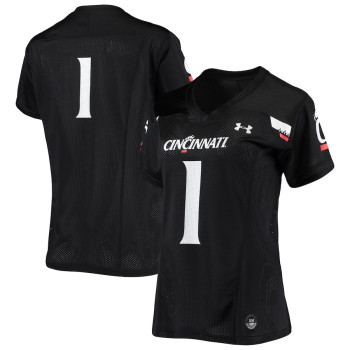 Women's #1 Cincinnati Bearcats Under Armour Replica Black College Football Jersey