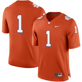 Men's - #1 Clemson Tigers Nike Game Orange College Football Jersey