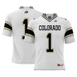 Men's - #1 Colorado Buffaloes ProSphere Endzone White College Football Jersey