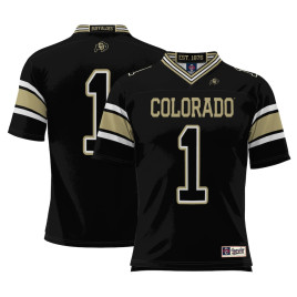 Youth #1 Colorado Buffaloes ProSphere Endzone Black College Football Jersey Youth #1 Colorado Buffaloes ProSphere Endzone Black College Football Jersey