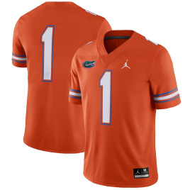 Men's - #1 Florida Gators Jordan Brand Alternate Game Orange College Football Jersey