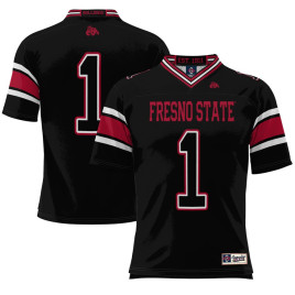 Men's - #1 Fresno State Bulldogs ProSphere Endzone Black College Football Jersey