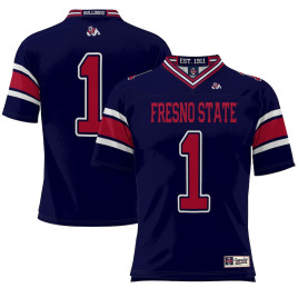 Men's - #1 Fresno State Bulldogs ProSphere Endzone Navy College Football Jersey
