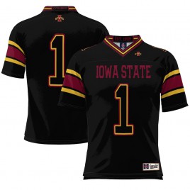 Men's - #1 Iowa State Cyclones ProSphere Endzone Black College Football Jersey