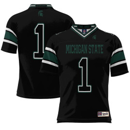 Men's - #1 Michigan State Spartans ProSphere Endzone Black College Football Jersey