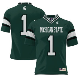 Men's - #1 Michigan State Spartans ProSphere Endzone Green College Football Jersey