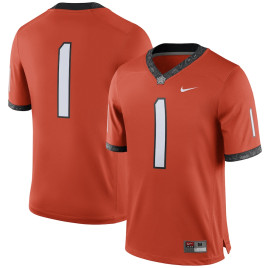 Men's - #1 Oklahoma State Cowboys Nike Alternate Game Orange College Football Jersey