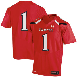 Men's - #1 Texas Tech Red Raiders Under Armour Replica Red College Football Jersey