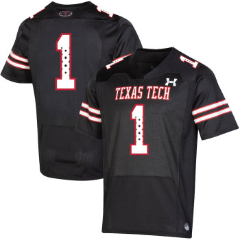 Men's - #1 Texas Tech Red Raiders Under Armour Throwback Special Game Black College Football Jersey
