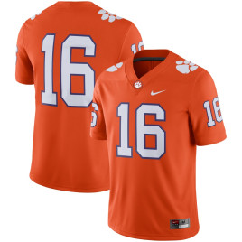 Men's - #16 Clemson Tigers Nike Game Orange College Football Jersey