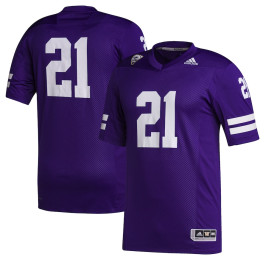 Men's - #21 Washington Huskies adidas Premier Strategy Purple College Football Jersey