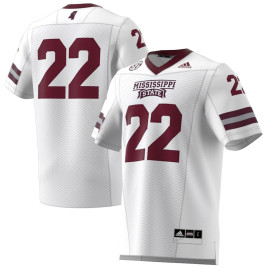 Men's - #22 Mississippi State Bulldogs adidas Premier Strategy White College Football Jersey Men's - #22 Mississippi State Bulldogs adidas Premier Strategy White College Football Jersey