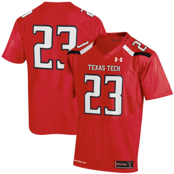 Men's - #23 Texas Tech Red Raiders Under Armour Replica Red College Football Jersey