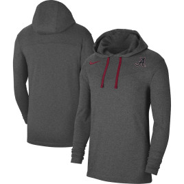 Men's - Alabama Crimson Tide Nike Off-Field Performance Long Sleeve Hoodie Heathered Charcoal College Football T-Shirt Men's - Alabama Crimson Tide Nike Off-Field Performance Long Sleeve Hoodie Heathered Charcoal College Football T-Shirt