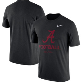 Men's - Alabama Crimson Tide Nike Team Legend Heathered Black College Football T-Shirt Men's - Alabama Crimson Tide Nike Team Legend Heathered Black College Football T-Shirt