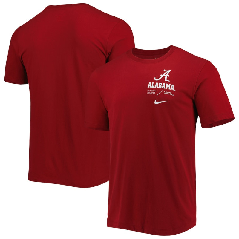 Men's - Alabama Crimson Tide Nike Team Practice Performance Crimson College Football T-Shirt Men's - Alabama Crimson Tide Nike Team Practice Performance Crimson College Football T-Shirt