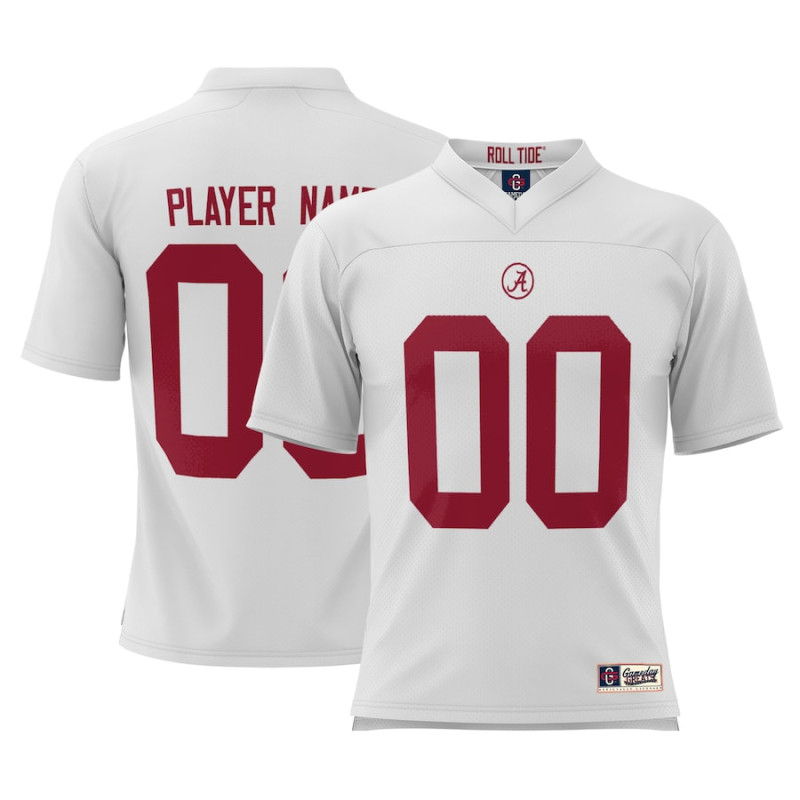 Men's - Alabama Crimson Tide ProSphere NIL Customize White College Football Jersey Men's - Alabama Crimson Tide ProSphere NIL Customize White College Football Jersey