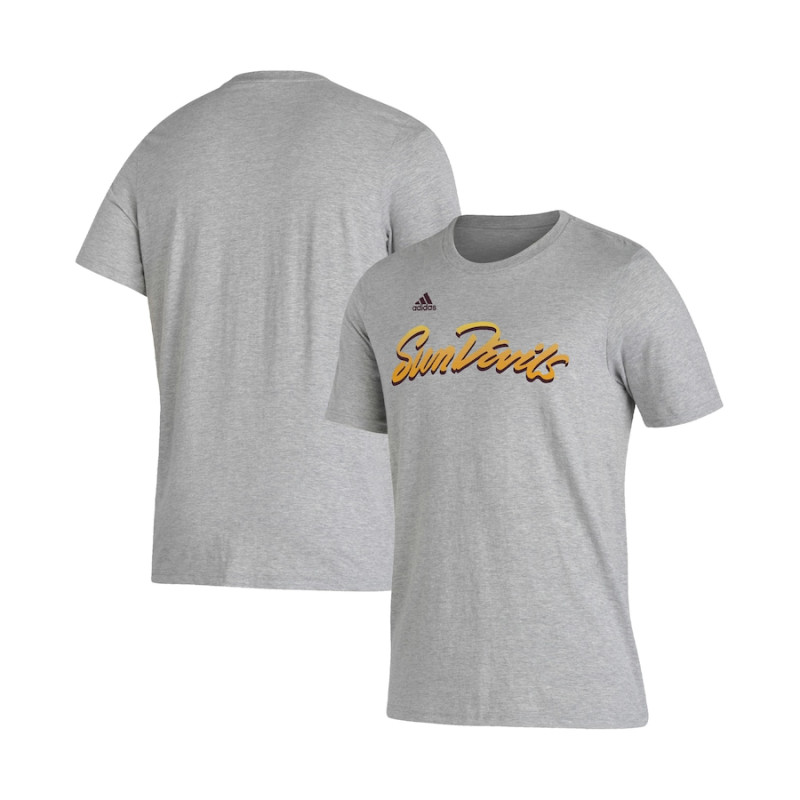 Men's - Arizona State Sun Devils adidas Rising Devil Strategy Game Fresh Heathered Gray College Football T-Shirt Men's - Arizona State Sun Devils adidas Rising Devil Strategy Game Fresh Heathered Gray College Football T-Shirt