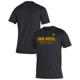 Men's - Arizona State Sun Devils adidas Sideline Locker Practice Creator AEROREADY Black College Football T-Shirt