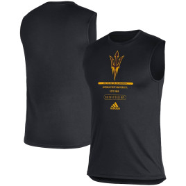 Men's - Arizona State Sun Devils adidas Sideline Locker Tag AEROREADY Creator Sleeveless Black College Football T-Shirt Men's - Arizona State Sun Devils adidas Sideline Locker Tag AEROREADY Creator Sleeveless Black College Football T-Shirt