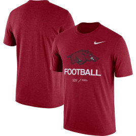 Men's - Arkansas Razorbacks Nike Team Legend Heathered Cardinal College Football T-Shirt