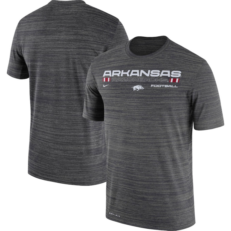 Men's - Arkansas Razorbacks Nike Velocity Legend Performance Charcoal College Football T-Shirt Men's - Arkansas Razorbacks Nike Velocity Legend Performance Charcoal College Football T-Shirt