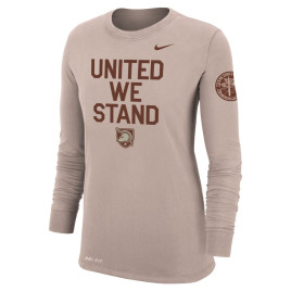 Women's Army Black Knights Nike Rivalry United We Stand Long Sleeve Light Brown College Football T-Shirt Women's Army Black Knights Nike Rivalry United We Stand Long Sleeve Light Brown College Football T-Shirt