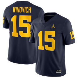 Men's - Chase Winovich Michigan Wolverines Jordan Brand Game Navy College Football Jersey
