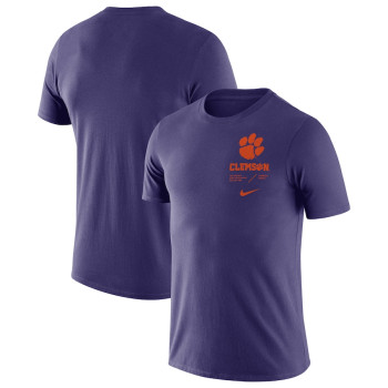 Men's - Clemson Tigers Nike Team Practice Performance Purple College Football T-Shirt