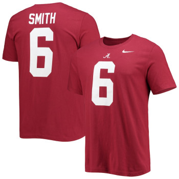 Men's - DeVonta Smith Alabama Crimson Tide Nike Alumni Name & Number Team Crimson College Football T-Shirt