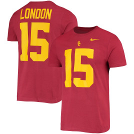Men's - Drake London USC Trojans Nike 2022 NFL Draft Name & Number Cardinal College Football T-Shirt