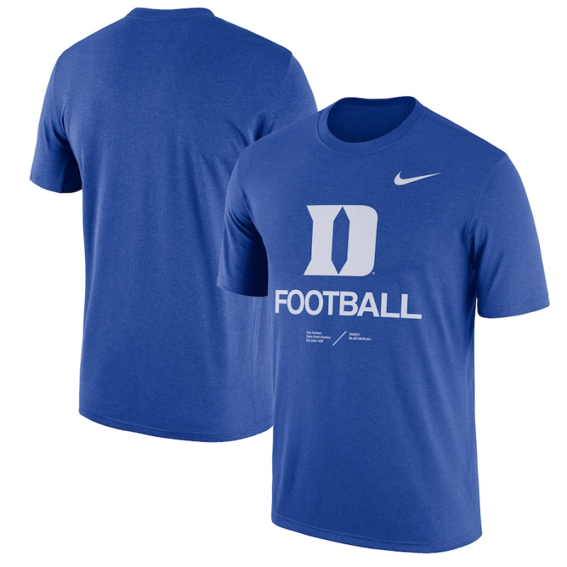 Men's - Duke Blue Devils Nike Team Legend Heathered Royal College Football T-Shirt Men's - Duke Blue Devils Nike Team Legend Heathered Royal College Football T-Shirt
