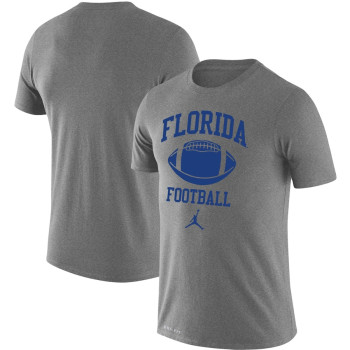 Men's - Florida Gators Jordan Brand Retro Lockup Legend Performance Heathered Gray College Football T-Shirt