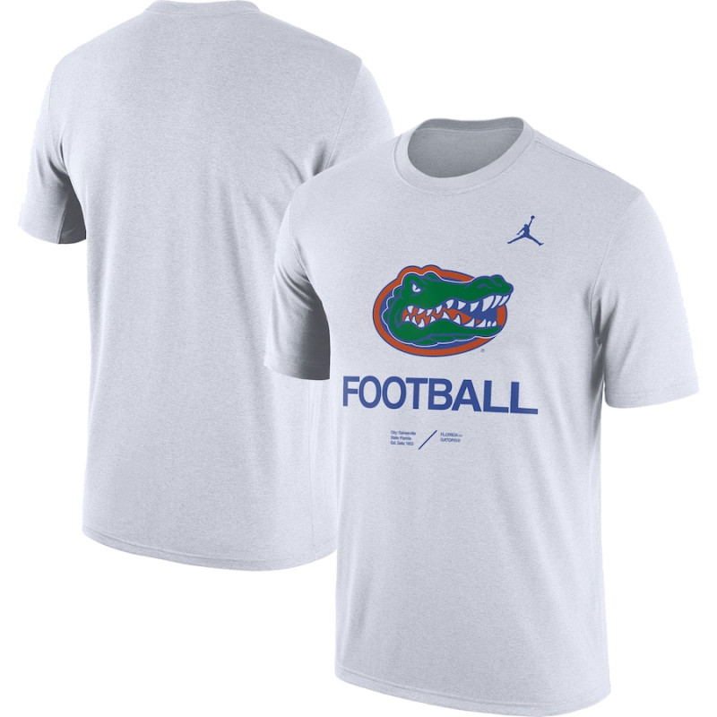 Men's - Florida Gators Jordan Brand Team Legend Heathered White College Football T-Shirt Men's - Florida Gators Jordan Brand Team Legend Heathered White College Football T-Shirt