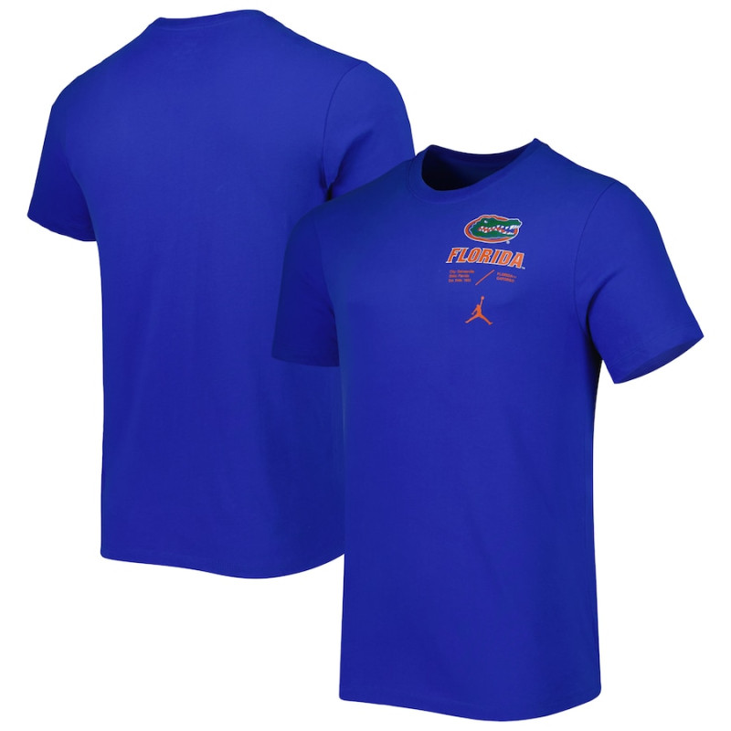 Men's - Florida Gators Jordan Brand Team Practice Performance Royal College Football T-Shirt Men's - Florida Gators Jordan Brand Team Practice Performance Royal College Football T-Shirt