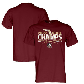 Men's - Florida State Seminoles Blue 84 2022 State Champions Score Garnet College Football T-Shirt