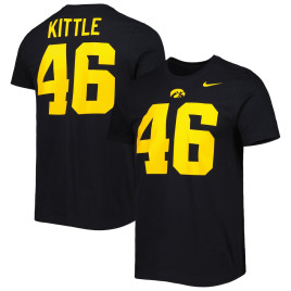 Men's - George Kittle Iowa Hawkeyes Nike Alumni Name & Number Team Black College Football T-Shirt Men's - George Kittle Iowa Hawkeyes Nike Alumni Name & Number Team Black College Football T-Shirt