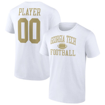 Men's - Georgia Tech Yellow Jackets Fanatics Branded Customize NIL Gameday Tradition White College Football T-Shirt