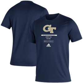 Men's - Georgia Tech Yellow Jackets adidas Sideline Locker Tag Creator AEROREADY Navy College Football T-Shirt Men's - Georgia Tech Yellow Jackets adidas Sideline Locker Tag Creator AEROREADY Navy College Football T-Shirt