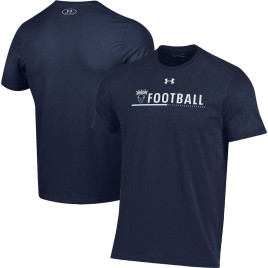 Men's - Howard Bison Under Armour 2022 Sideline Performance Cotton Navy College Football T-Shirt