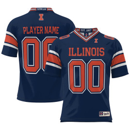 Men's - Illinois Fighting Illini ProSphere NIL Customize Navy College Football Jersey