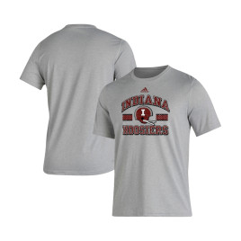 Men's - Indiana Hoosiers adidas 90s Strategy Game Creator Heathered Gray College Football T-Shirt