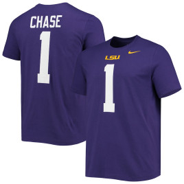 Men's - Ja'Marr Chase LSU Tigers Nike Alumni Name & Number Team Purple College Football T-Shirt Men's - Ja'Marr Chase LSU Tigers Nike Alumni Name & Number Team Purple College Football T-Shirt