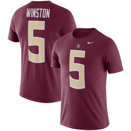 Men's - Jameis Winston Florida State Seminoles Nike Name & Number Performance Garnet College Football T-Shirt