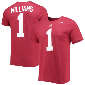 Men's - Jameson Williams Alabama Crimson Tide Nike 2022 NFL Draft Name & Number Crimson College Football T-Shirt