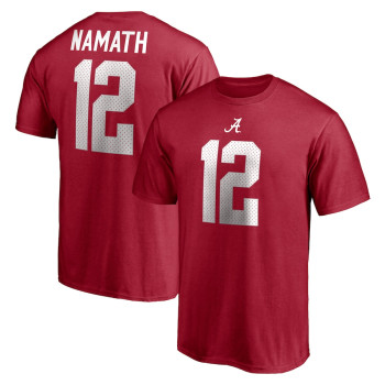 Men's - Joe Namath Alabama Crimson Tide Fanatics Branded Legends Name & Number Crimson College Football T-Shirt