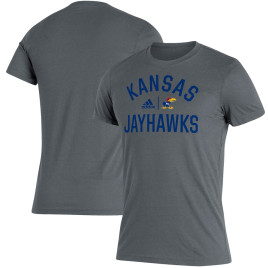 Men's - Kansas Jayhawks adidas Sideline Locker Heritage Heathered Gray College Football T-Shirt Men's - Kansas Jayhawks adidas Sideline Locker Heritage Heathered Gray College Football T-Shirt